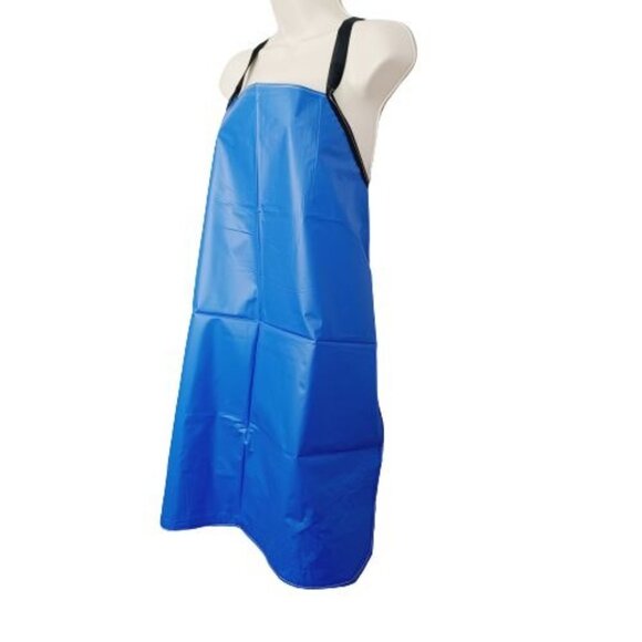 NWOT Waterproof Plastic Apron Keeps You Clean Size L Blue Color Adjustable Lace - Picture 2 of 5